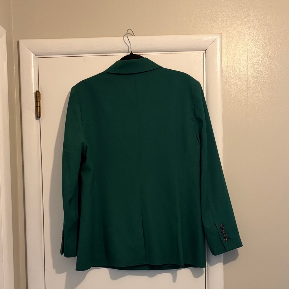 Ann Taylor Teal Double-Breasted Blazer - Picture 4 of 5